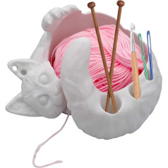 Yarn Bowl, 3D Crochet Bowls for Yarn, Large Capacity, Storage Container for Candy, Key Chain, Desk Accessories, Lovely Sleeping Cat Ornaments, Special