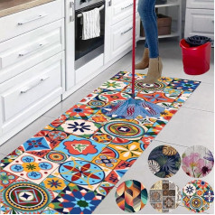 parpyon® Kitchen Rug Non-Slip Washable Alby Metre Runner Antimacquity and Anti-Fil Kitchen Bathroom Living Room Modern Runner