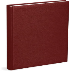 Photo Album 31 x 31 cm Bordeax Cotton Fabric Cover, 80 Pages with Tissue