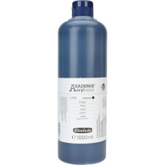 Schmincke - Akademie® acrylic colour, indigo 1 litre, 23444029, fine artist acrylic paint, brilliant, highly lightfast and cadmium-free, for acrylic painting, mixed media