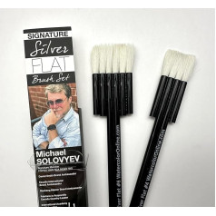 WatercolorOnline.com Signature Silver Flat Brush Set