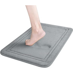 ITSOFT Memory Foam Bath Mat, Non-Slip, Super Soft & Washable, Perfect for Your Bathroom (Grey, 150 x 58 cm)