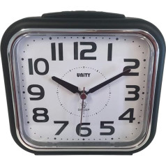 UNITY Large Alarm Clock - 49023, Black, 13.5 x 14 x 6 cm