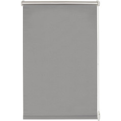 GARDINIA EASYFIX Roller Blind with Thermal Backing for Clamping or Glueing, Blackout Roller Blind Without Drilling, Heat Protection, Energy-Saving, Grey, 90 x 150 cm (W x H)