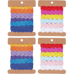 GORGECRAFT RICK RACK 5mm Wave Sewing Bending Fringe Border Woven Braided Fabric Lace for DIY Sewing Craft Clothing Dress Embellishment Gift Wrapping Party Decoration