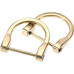 sourcing map U-shape horseshoe D-ring shackle buckle, gold-coloured