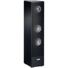 Canton Ergo 690 DC 3-Way Bass Reflex Speaker Stands (170/320 Watts Bi-Wiring/Bi-Amping with Plug and Play – Black