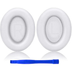 Ruikdly Replacement Ear Pads for Bose QuietComfort 35 ii Professional Ear Pads Original Ear Cushions Compatible with Bose QC35 ii QC35 QC25 QC15 QC2 AE2 AE2i AE2w Circumaural Over-Ear Headphones White