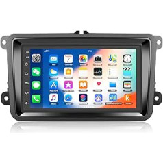 CAMECHO Android 13 Car Radio with Sat Nav for VW Golf V VI 5 6 Polo CC Passat B6 Tiguan EOS Scirocco, Double DIN Car Radio with 7 Inch Screen Bluetooth RDS/FM MirrorLink and USB