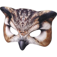 JOINPAYA Halloween Owl Mask Half Face Jungle Animal Mask Owl Cosplay Accessories for Carnival Masquerade Party Decoration