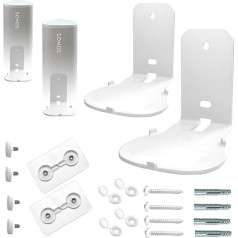 Wall Mount Pair (2 Pieces) for Sonos Roam / Sonos Roam SL Speakers (Compatible with Sonos Roam and Sonos Roam SL, Wall Mount Pair, White)