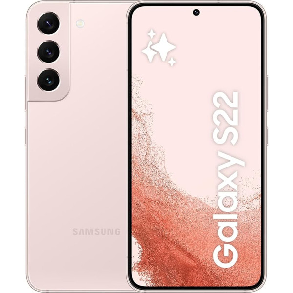Samsung Galaxy S22, Android smartphone, 6.1 inch Dynamic AMOLED display, 3,700 mAh battery, 256 GB/8 GB RAM, mobile phone in pink gold, incl. 36 months manufacturer's guarantee [Exclusive to Amazon]
