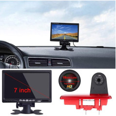 Brake Light Camera Brake Light Parking Camera Reversing Camera + 7 Inch LCD Monitor Transporters Replacement for Fiat Talento/Nissan NV300/Renault Traffic/Nissan Primaster/Opel/Vauxhall Vivaro/Renault