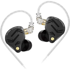 Yinyoo KZ ZS12 PRO X In-Ear Headphones Cable, 1DD 5BA Full Metal Housing Earphones, Low Nonlinear Distortion Headphones, IEM Headphones for Gaming, Musicians
