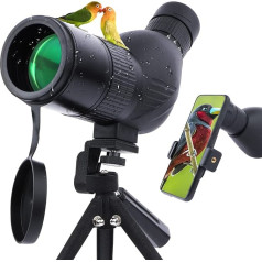 Latest 12-36 x 50 mm Compact Micro Spotting Scope - Movable Waterproof Spotter Scope with BAK4 Viewing for Bird Watching, Hunting, Archery Outdoor Activities
