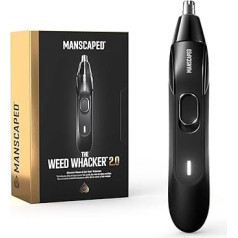 MANSCAPED® Weed Whacker® 2.0 Electric Ear & Nose Hair Trimmer - 7000 RPM Power: 45 min Runtime, Wet/Dry Use, Easy Cleaning, Improved Stainless Steel Replacement Blades