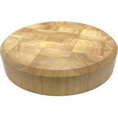 Zodiac Round End Grain Wood Chopping Board 30 cm