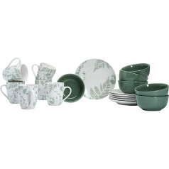 Ritzenhoff & Breker Ida 18-Piece Green Porcelain Breakfast Set