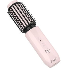 Thermal Brush Wireless Rotating Hair Brush 40mm 4 Temperature Portable Electric Hair Brush with Type-C Charging Cable (Pink)