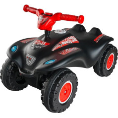 Big Bobby Car Quad Racing (Black/Red) - Children's Ride-On Car from 3 Years with Handlebar, Horn and Off-Road Tyres, Car for Girls and Boys from 3-7 Years (max. 50 kg)