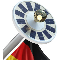 Lixada 128 LEDs Solar Flagpole Light/Solar Flagpole/Flagpole Light/Solar Powered Flagpole Light, Waterproof Spotlight for Most 15-25ft Flag Pole for Night Lighting