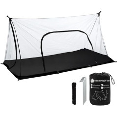 Benvo Trekking Pole Tent Net Net Inner Tent with Good Ventilation Ultralight Trekker Backpack Tent for 2 Person Summer Tent with Waterproof Oxford Ground (210 x 120 x 110 cm)