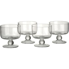 ARTLAND Individual Trifle Bowls, Set of 4, Transparent