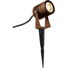 SLV Syna LED Ground Spike, 3000 K, Aluminium/Glass, 8.6 W, 14.5 x 5.4 x 10 cm
