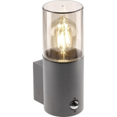 Outdoor Wall Light Dark Grey Motion Sensor PIR Modern Weatherproof Outdoor Door Patio Weatherproof Resistant Outdoor Smoke Smoke Diffuser (Dark Grey with Motion Sensor)