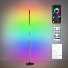 Irosiy LED Floor Lamp Living Room, WiFi & Bluetooth Controlled, 16 Million Colours, 3-Sided Lighting, Adjustable Brightness, Music Sync, Compatible with & Assistant, Bedroom Gaming