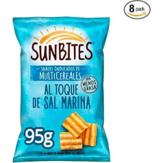 SUNBITES Wavy Multi Grain Snacks with Sea Salt Flavour Sunbites 95 g Pack of 8