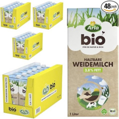 ALRALA Durable Pasture Milk H-Milk Low Fat Milk % 3.8 Fat Durable Milk 1000 ml Pack of 48