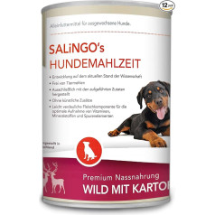 Wet Dog Food, Wild with Potato and Zucchini, Grain-Free (12 x 400 g)