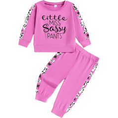 Kleidung für Kleinkinder, Babys, Mädchen, langärmelig, T-Shirt, Tops, Hosen, Outfit-Set