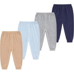 Baby Unisex Leggings Trousers Multicoloured Cotton Pants for Newborn Boys and Girls Pack of 4, color17