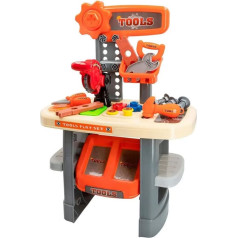LENA INGROSSO Werkbank Spielzeug mit 32 Zubehörteilen - kreative Werkstatt für kleine Mechaniker!