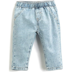 Koton Babyboy Jeans Relax Cut Elastic Waistband, Light Indigo (Aa1)