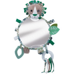 LES DÉGLINGOS Jélékros The Lion Large Activity Mirror Toy for Babies and Toddlers, Cradle Accessories, 1 Set