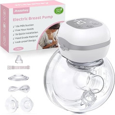 Jheppbay Electric Breast Pump, Portable, Hands-Free, Pain Free, Quiet, BPA-Free, 3 Modes, 12 Levels, 5s Quick Installation, Perfect Choice for Nursing Mothers, Pack of 1