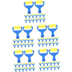 BESTonZON 5 Sätze Schwamm Kinderpinsel Wandbürstenwalze Schwamm Pinsel Mini-malset Malutensilien Für Malschwämme Für Kleine Schwammbürste Malpinselrolle Plastik 16 Stück * 5