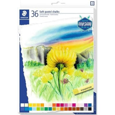 Staedtler Karat 2430 Soft Pastel Chalk Box - Assorted Colours (Pack of 36)