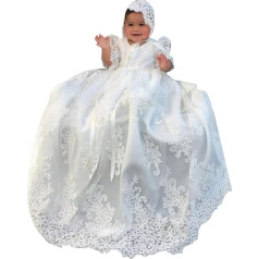 Long White Lace Christening Dresses for Baby Girls