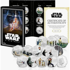 Star Wars: A New Hope - Official Collection of 12 Collectible Coins of Iconic Scenes - Limited & Numbered Edition (9,999 Pieces) Includes Certificate of Authenticity