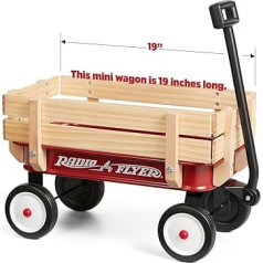 Radio Flyer My First Handcart Made of Steel and Wood, Red Handcart, for Children from 1.5 Years