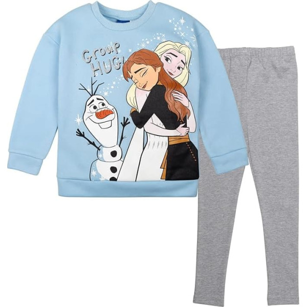 Disney Frozen Princess Anna Elsa Baby Girls Sweatshirt and Leggings Outfit Set for Toddlers to Big Kids
