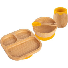 Tiny Dining Split Bamboo Sesexcier Feeding Set - Yellow - 4 Pieces