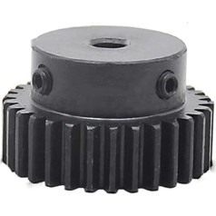 Ritzelsatz, Motorritzel, Zahnrad, Modulritzel, 1,5 Modul 31T 32T 33T 34 Zähne Stirnrad Hochfrequenz-Schwärzungs-Stirnradritzel 1,5M 33 Zähne Bohrung 6mm 25mm Zahnstange Stirnradkegel(14mm Bore,32 Teet
