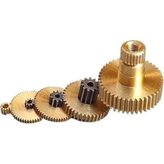 Ritzelsatz, Motorritzel, Zahnrad, Modulritzel, Motorritzel-Präzisionszahnräder, Miniatur-Kupferzahnräder, 0,2/0,3/0,35 Module Metallzahnradsätze, verschiedene Getriebespezifikationen(A Set of 5 Pieces