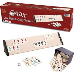 Star Oyun Aletleri Lux Plastic Okey | Plastic Rummikub Set | Ahsap Okey Takimi | Rummy Set with Melamine Stones