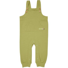 loud + proud Unisex Children's Ribbed Structure, GOTS Certified Dungarees